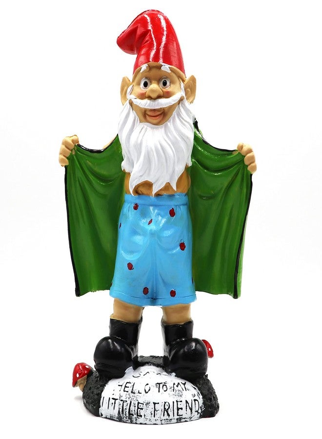 Tirifer 8.3inch/21cm Big Size Garden Gnome, Polyresin Outdoor Sculpture Gnome Statue Garden Figurine Art Garden Decoration for Lawn Yard Balcony Porch Patio (Wizard in Green) - Image 2